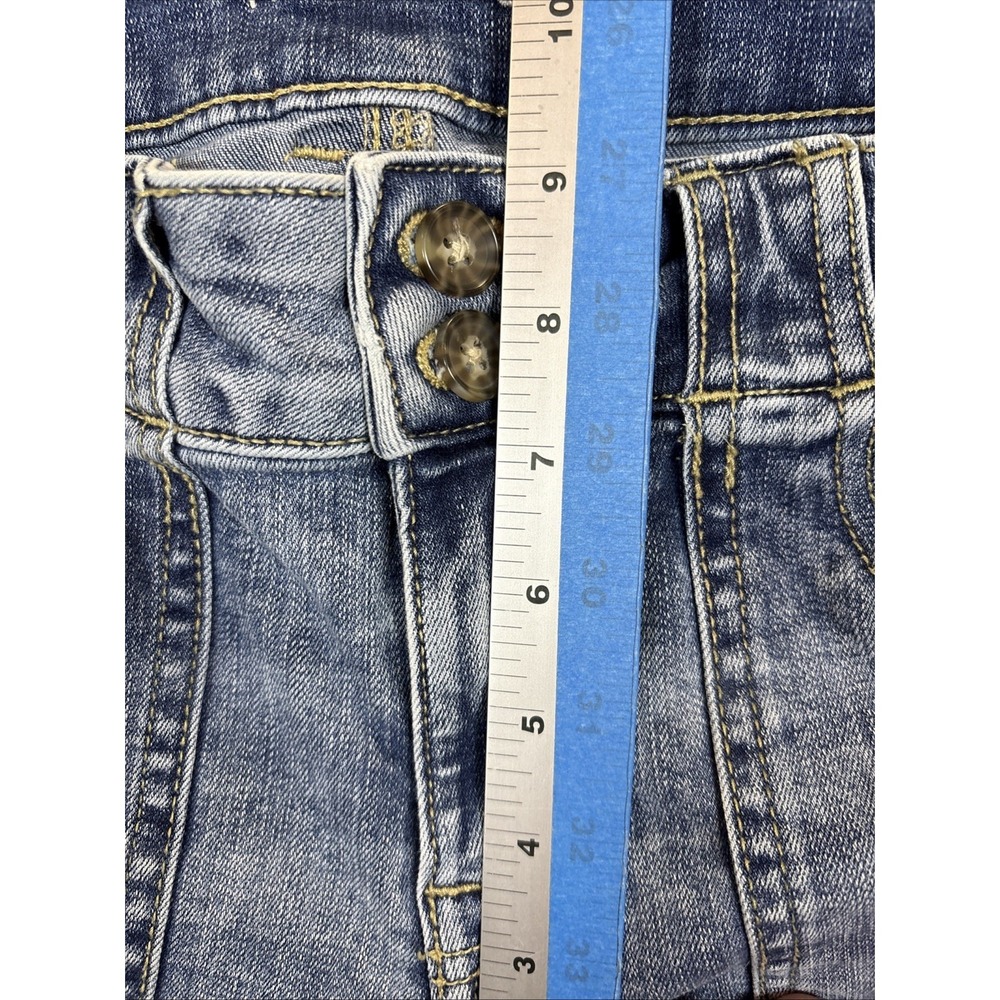 Maurice Cropped Jean Capri Pants Denim Slant Pockets Size 12 - Picture 7 of 9